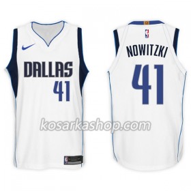 Dres Dallas Mavericks Dirk Nowitzki 41 Nike 2017-18 Bijela Swingman